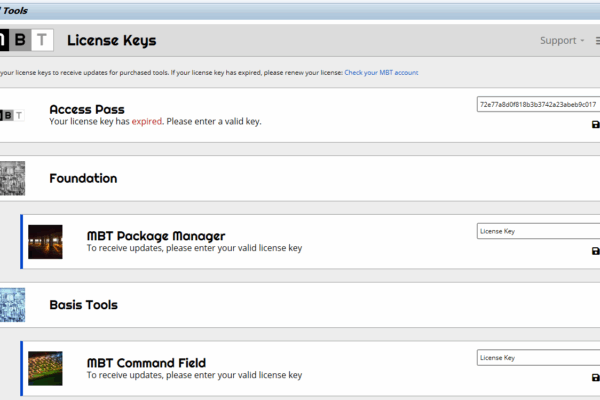MBT License Keys
